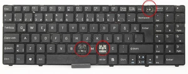 CASPER H36 KLAVYE TÜRKÇE Q V128862AK3 OKNO-XV1TU21 *YEDEK PARÇA AMAÇLI*