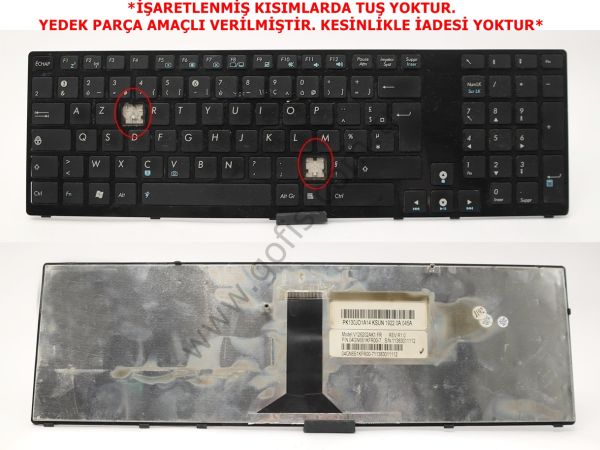 ASUS X93S KLAVYE AZERTY V126202AK1 04GN6S1KFR00-7 *YEDEK PARÇA AMAÇLI*