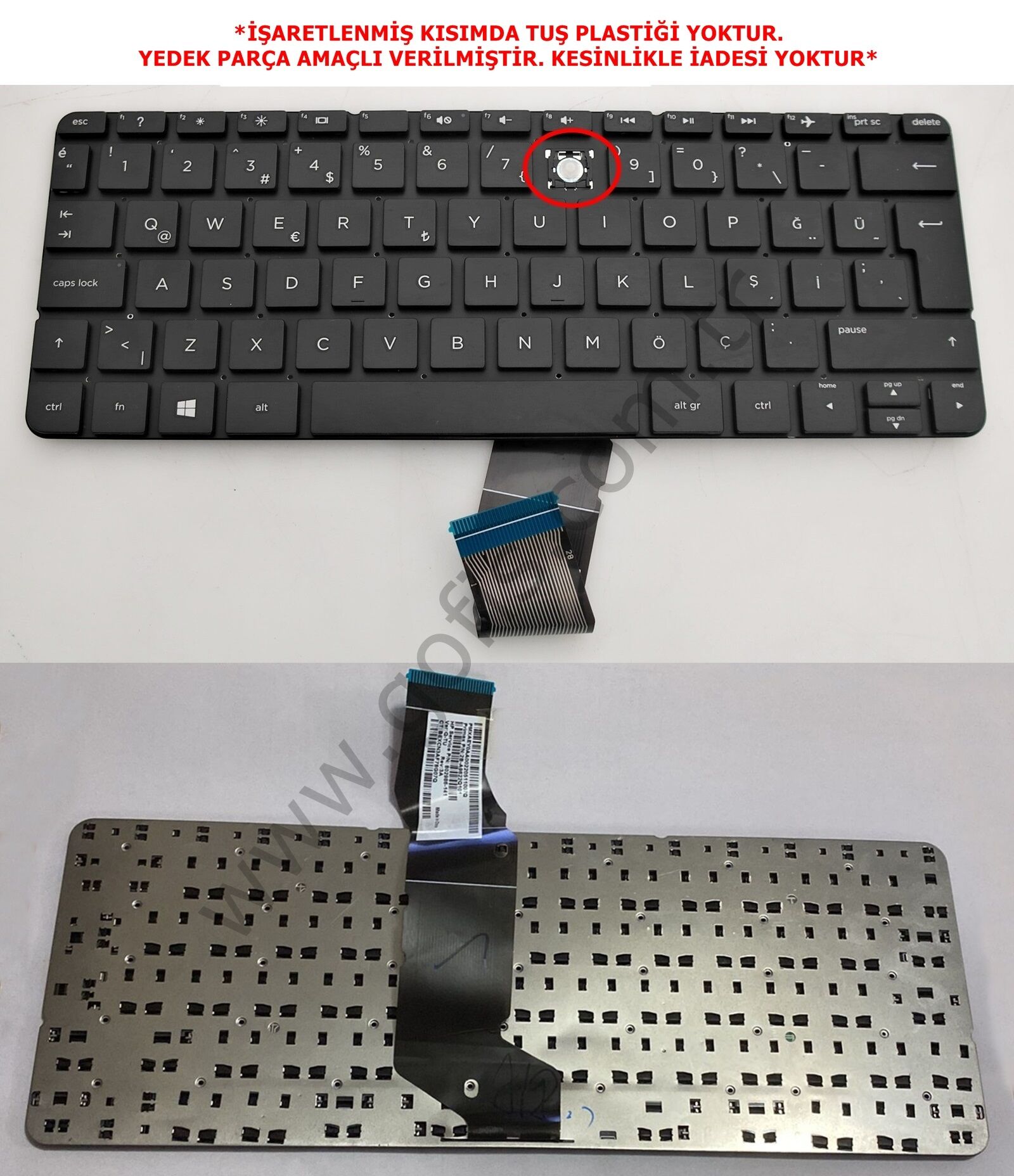 HP STREAM 11 PRO G2 KLAVYE TÜRKÇE Q 802986-141 *YEDEK PARÇA AMAÇLI*