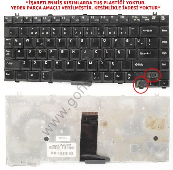TOSHİBA SATELLİTE 1400 1900 2400 KLAVYE UE2024P136KB *YEDEK PARÇA AMAÇLI*