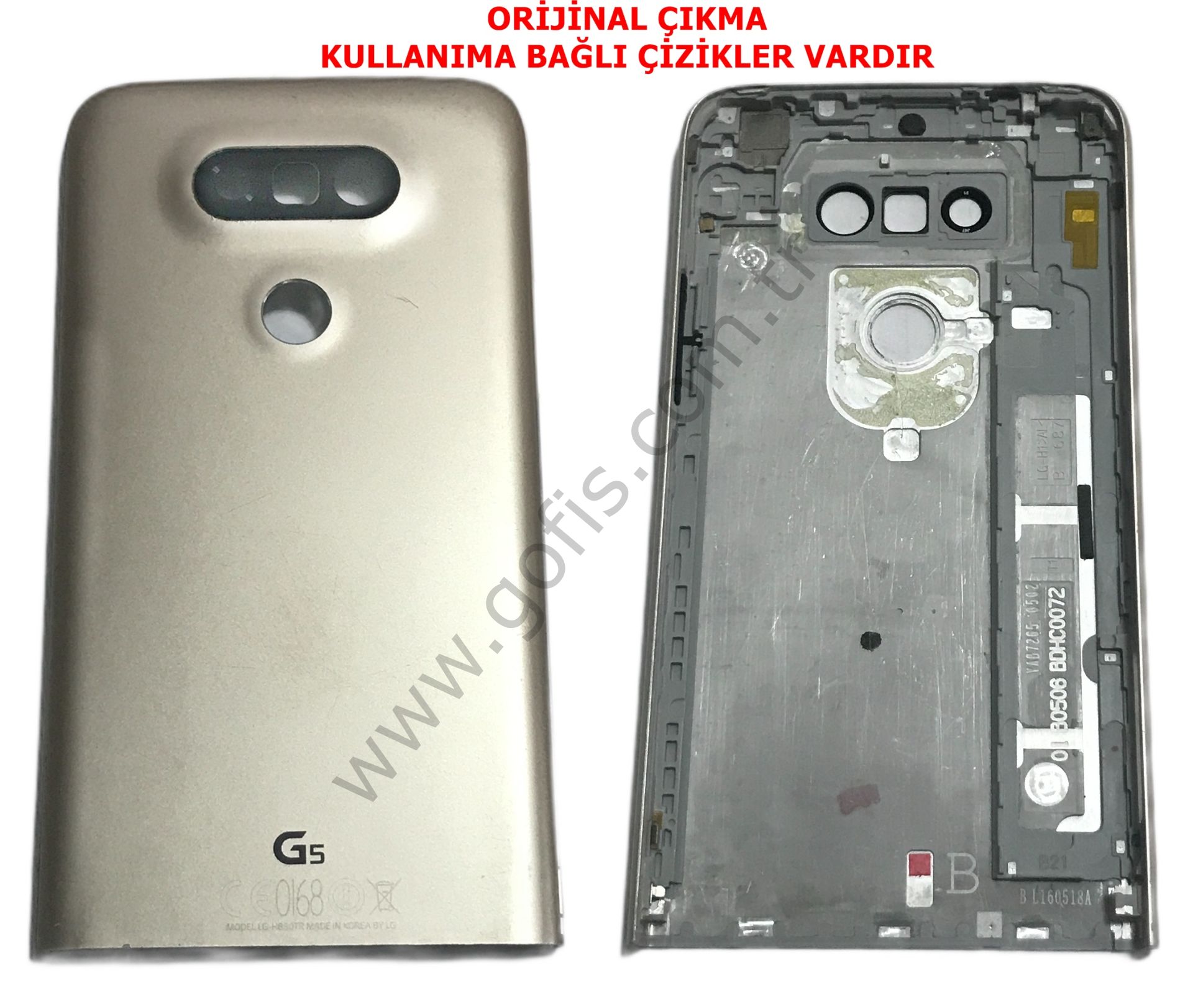 LG G5 ARKA PİL KASA KAPAK LG-H850TR -GOLD %100 ORİJİNAL