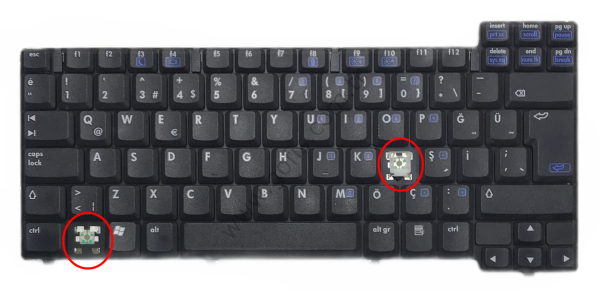 HP COMPAQ NC6110, NC6120, NC6320, NX6315, NX6320, NX6110 KLAVYE TÜRKÇE Q 365485-141 378248-141 *YEDEK PARÇA AMAÇLI* (1)