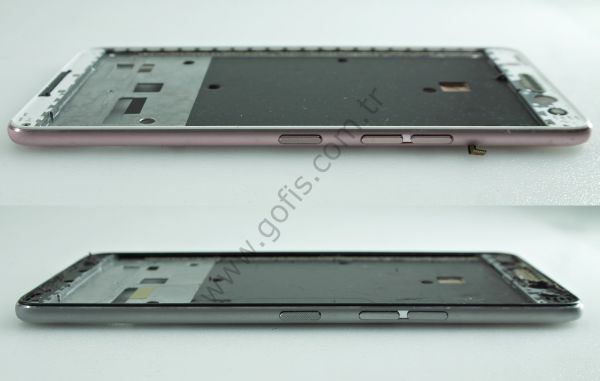 GENERAL MOBİLE GM5 PLUS ORTA KASA EKRAN ÇITASI %100 ORİJİNAL PEMBE - SİYAH