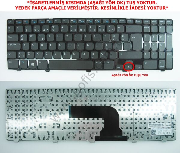 DELL İNSPİRON 3521 3537 KLAVYE TÜRKÇE Q V137325AK CN-063FHV *YEDEK PARÇA AMAÇLI*