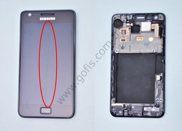 SAMSUNG S2 I9100 LCD EKRAN (LENS ÇATLAK) %100 ORİJİNAL