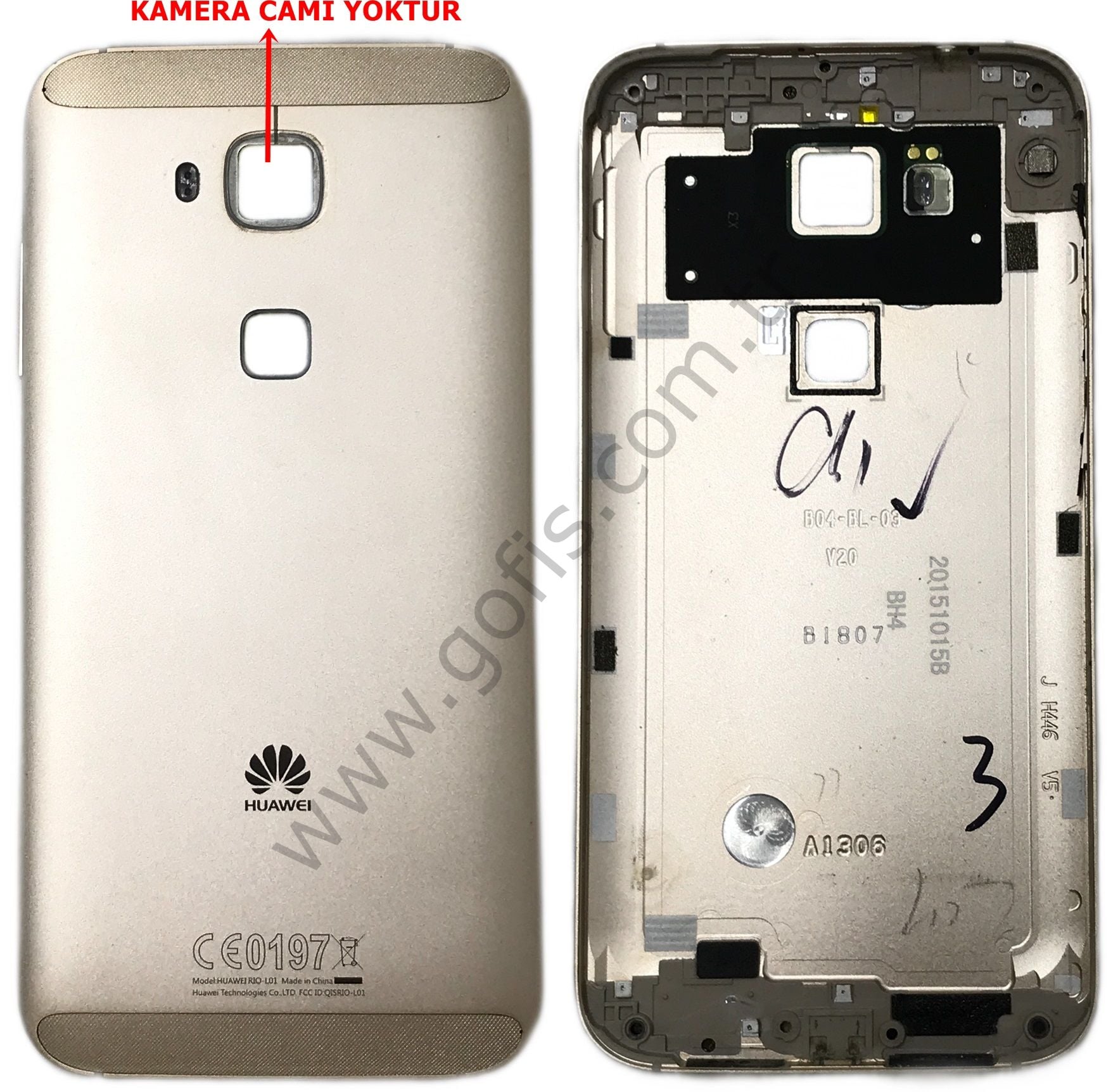 HUAWEİ G8 RİO-L01 KASA ARKA PİL BATARYA KAPAK %100 ORİJİNAL GOLD