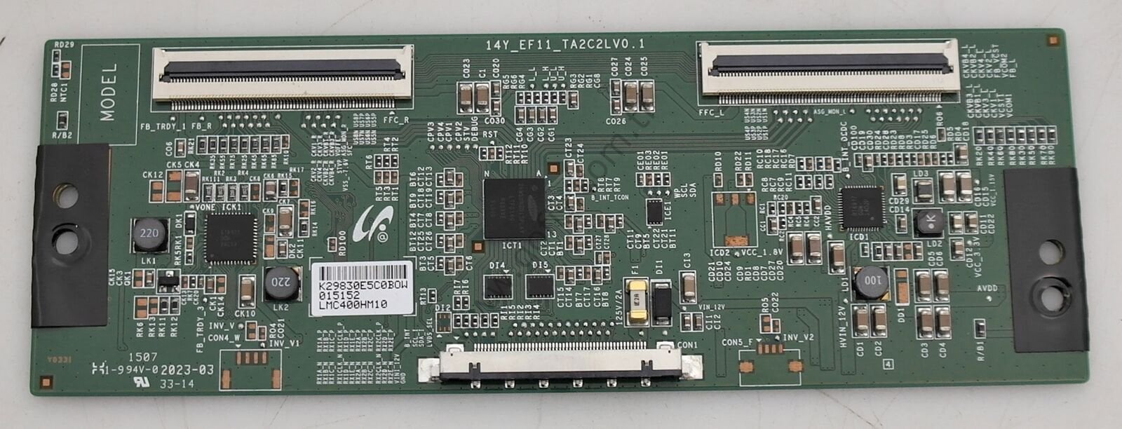 VESTEL 40FA5050, VESTEL 40FA7100, VESTEL 40PF7120 T-CON BOARD 14Y_EF11_TA2C2LV0.1 LMC400HM10