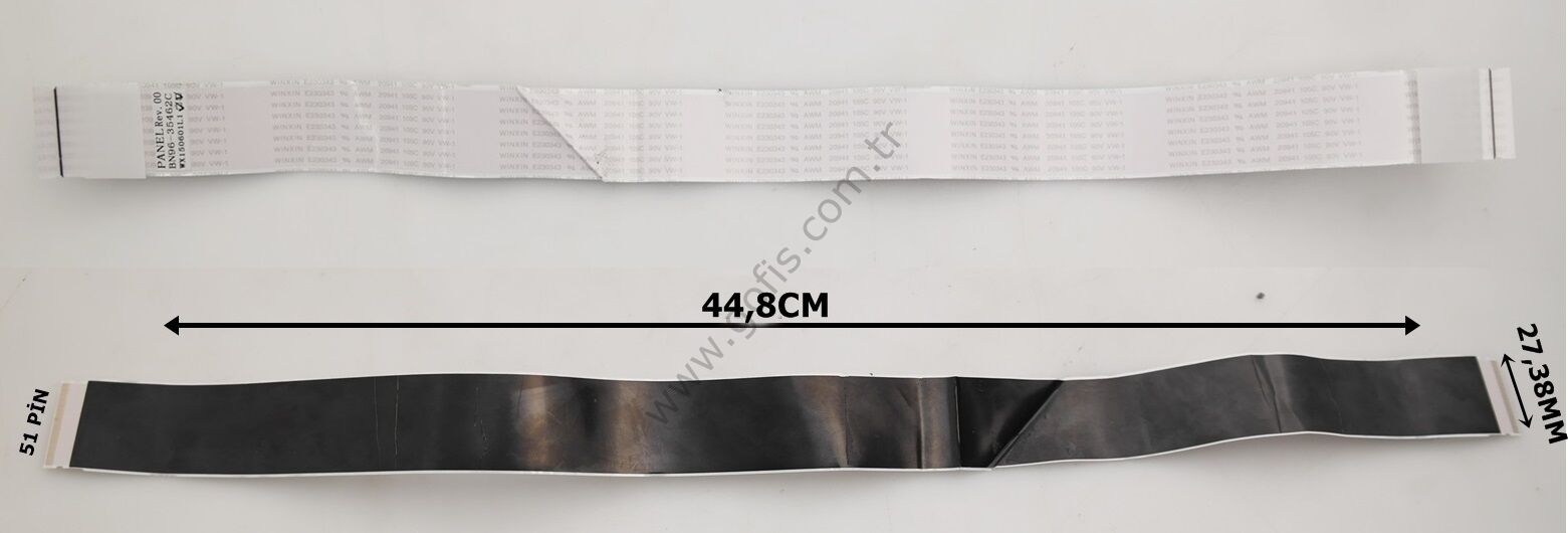SAMSUNG UE48J6370SU LVDS FLEX KABLO BN96-35462C 27,38MM 44,8CM 51 PİN FLEX CABLE