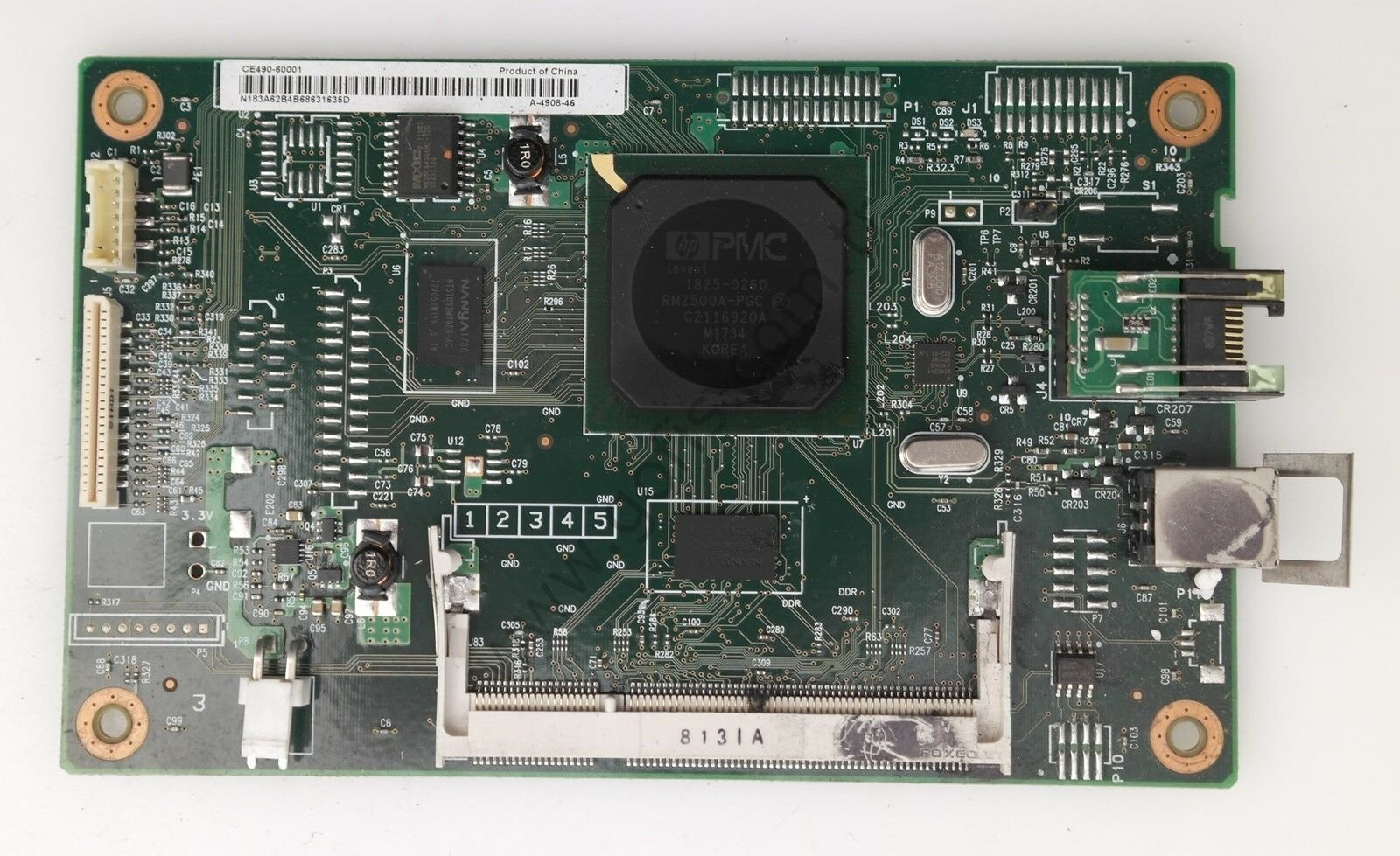 HP CP5225 CP5225N CP5225DN ANAKART CE490-80001 CE490-60001 FORMATTER BOARD
