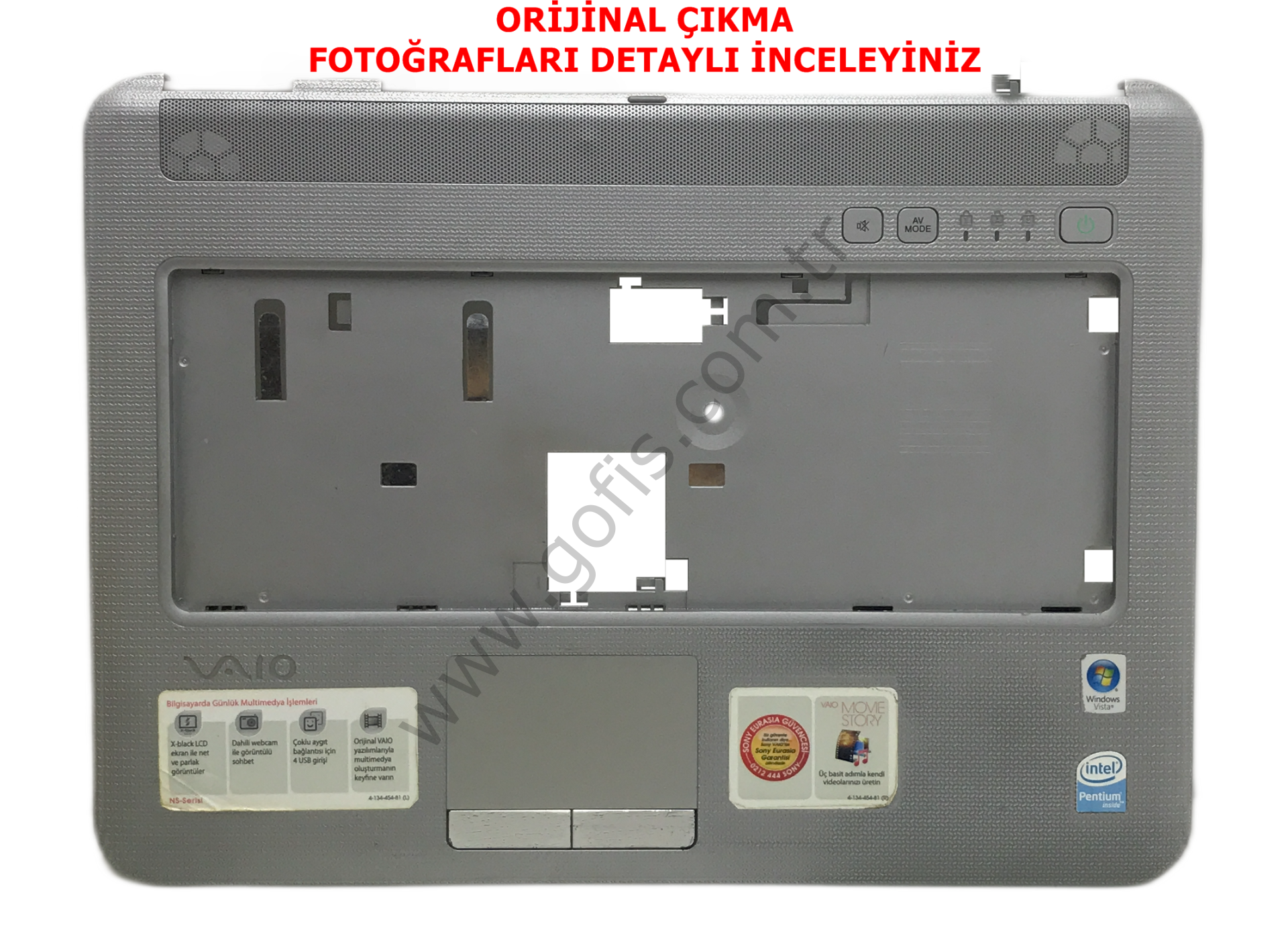 SONY VAİO PCG-7154M ÜST KASA 013-011A-8954-A KLAVYE KASASI