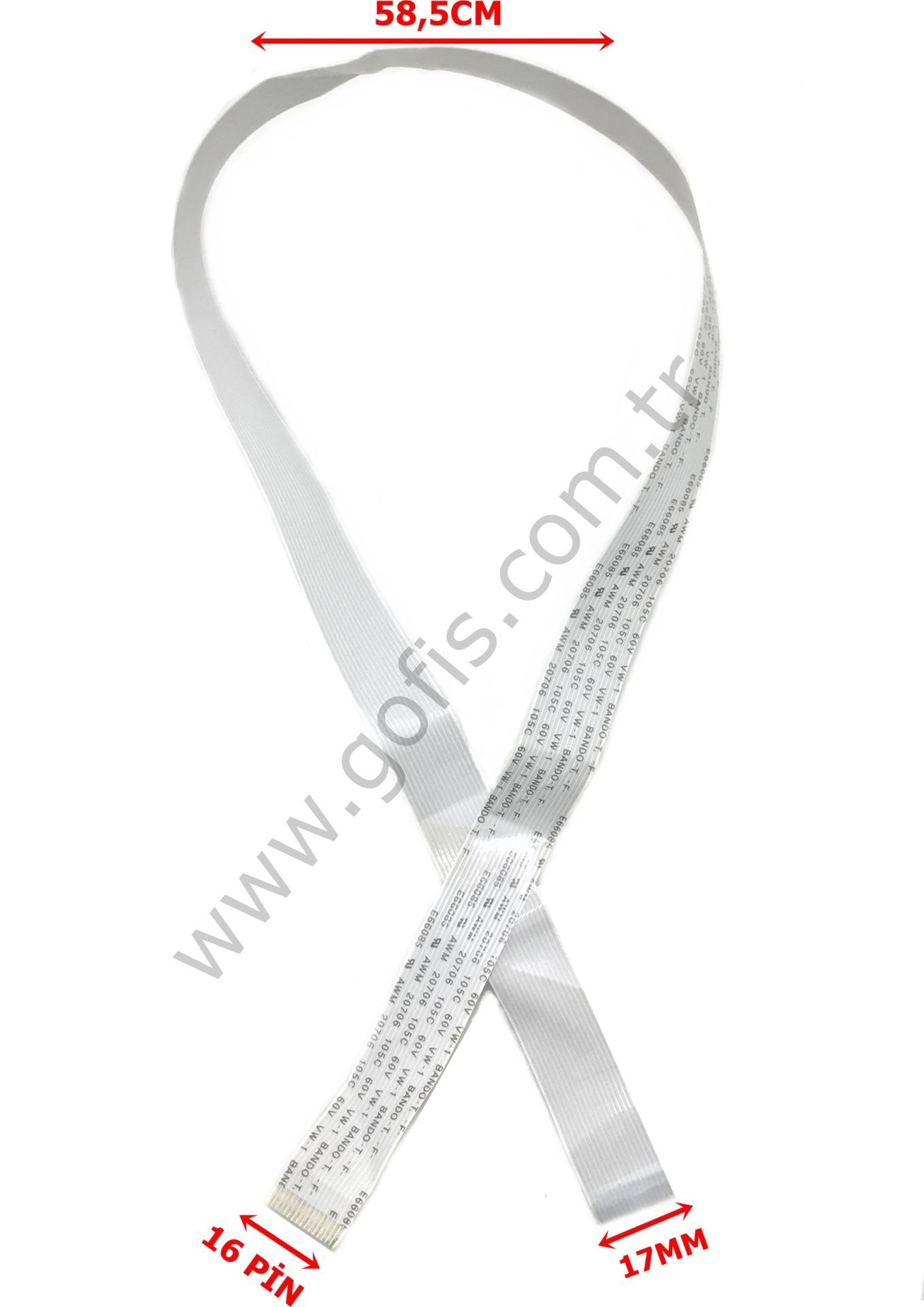 E66085 AWM 20706 105C 60V VW-1 BANDO-T. -F- FLEX KABLO 17MM 58,5CM 16 PİN FLEX CABLE