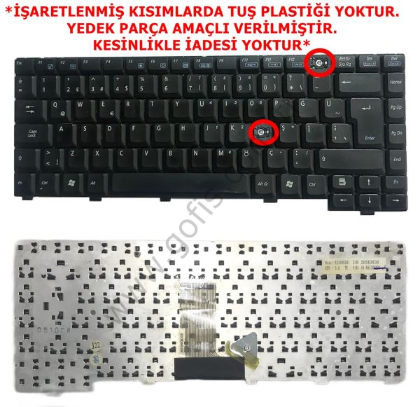 ASUS A6000 KLAVYE TÜRKÇE Q K030662N1 *YEDEK PARÇA AMAÇLI*