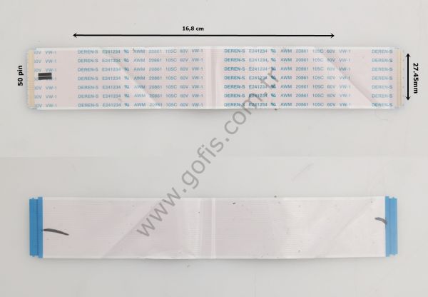 DEREN-S E241234 AWM 20861 105C 60V VW-1 FLEX KABLO 27,45MM 16,8CM 50 PİN FLEX CABLE